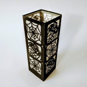 SVG Laterne Schnittdateien Cricut Spinne Dekor 3D Die Schnitt Vorlage Geburtstagskind Spinnennetz Mittelstücke Laterne 3D Silhouette Cameo Laser Cut dxf