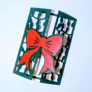 SVG Vorlagen Weihnachtskarten Cricut Silhouette Cameo Laser Cut Geschenke Weihnachtslichter Einladung Tor Falte Frohe Weihnachten Schleife Gifs Box SVG