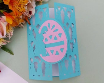 SVG Cricut Easter Eggs Easter Bunny SVG Templates Easter Cards Silhouette Cameo laser Happy Easter Gifts Easter Rabbits For Kids Easter Card