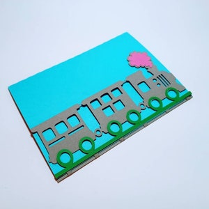 Arquivo de corte SVG Cricut Little Train Tema Convite Modelos Chá de Bebê Primeiro Aniversário Festa Tri Fold Cartão de Bolso Silhueta Cameo Corte a Laser