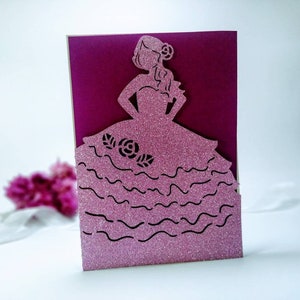 Laser Cut Quinceañera Invitation Template: Mexican 15th Birthday SVG (Digital Download)