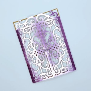 Wedding Invitation Cricut SVG Quinceañera Sweet Sixteen Cards DIY Invitation Cricut Silhouette Cameo Laser Cut DXF Die Cut Cards svg Files