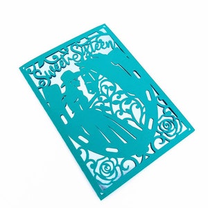 SVG Vorlagen Sweet Sixteen Ordner Karte Rosen Pferde Liebhaber Mädchen Einladung 16.Geburtstagskarte Cricut Silhouette Cameo Laser Cut Karte
