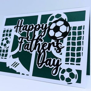 Cartões de Dia dos Pais SVG Cricut Feliz Dia dos Pais Modelos de Corte a Laser Silhueta Cameo DIY Dia dos Pais Aniversário Cartão de Pai Super Pai Futebol pai