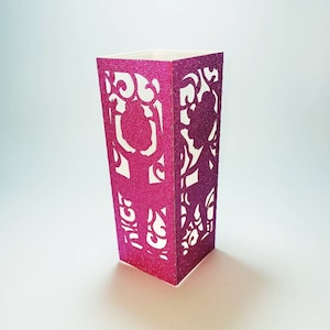 SVG Template Lantern Luminarias Ballet Dancer Ballerina Birthday Party Cricut Silhouette Cameo Laser Cut DXF Al file Centerpieces Decoration