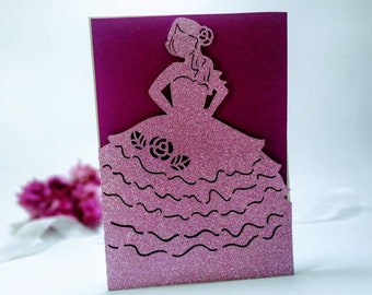 Laser Cut Quinceañera Invitation Template: Mexican 15th Birthday SVG (Digital Download)
