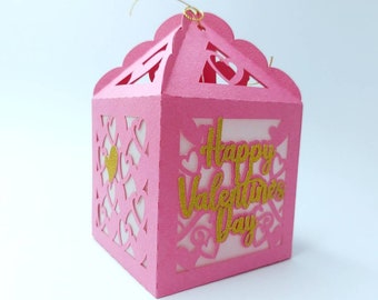 SVG Valentine's Day Cricut favor box diy Gift Box Valentine's Day cards Valentine's Day decor silhouette cameo dxf laser cut templates Gnome