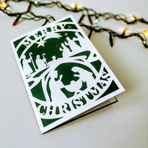 SVG Weihnachten Cricut Datei Krippen Ordner Kartenvorlagen Krippe SVG Weihnachten Cricut Silhouette Cameo Laser Cut Frohe Weihnachten Geschenk