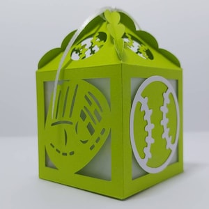 Caixa de arquivo SVG amante de beisebol caixa de feliz aniversário menino menina esportes arquivo de corte cricut modelo a laser silhueta cameo aniversário pai caixa decoração de festa