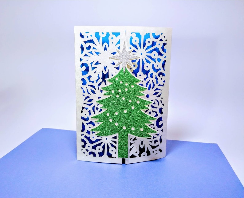 Download SVG Cut Files Templates Christmas Tree Gate Fold Cards ...