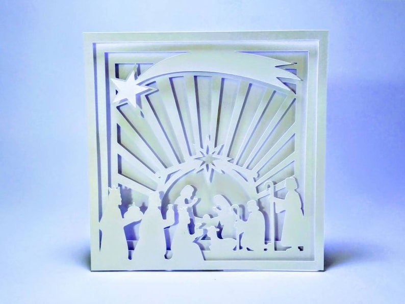 Download Four Layers SVG Cricut Nativiy Scene light box Template ...