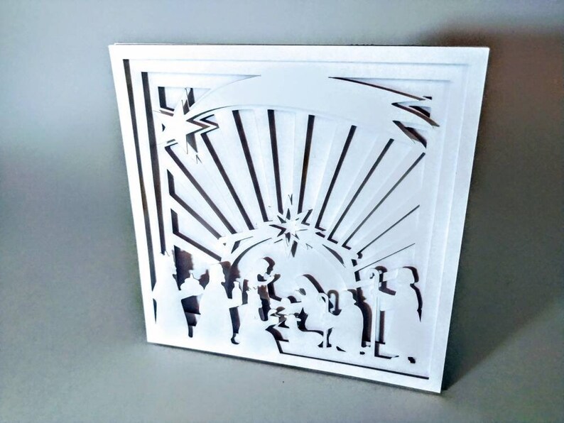 Download Four Layers SVG Cricut Nativiy Scene light box Template ...