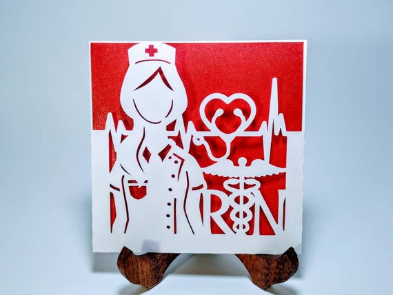 SVG Laser Cut Files Cricut Templates International Nurses Day Greeting Cards Nurses Birthday Thank You Cards Silhouette Cameo  Nurses svg