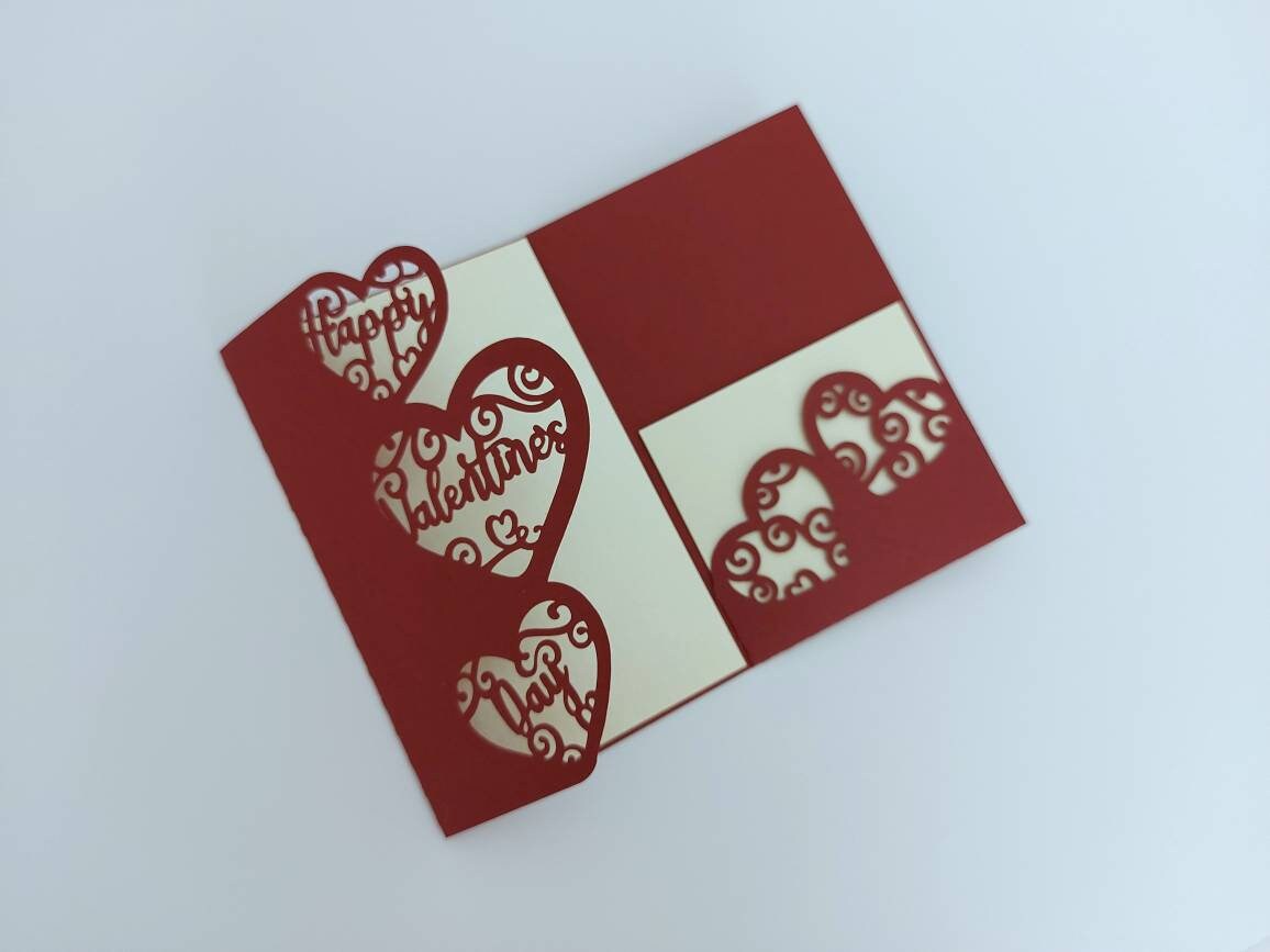 Cricut Maker Valentines Wavy Cut Blade Heart Cards