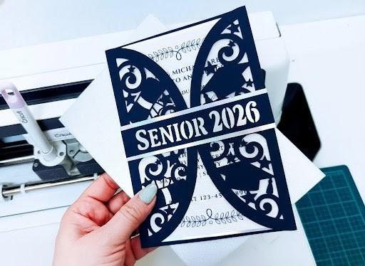 SVG Graduation Invitation Card Senior 2026 Cricut Cut File Gate Fold ...