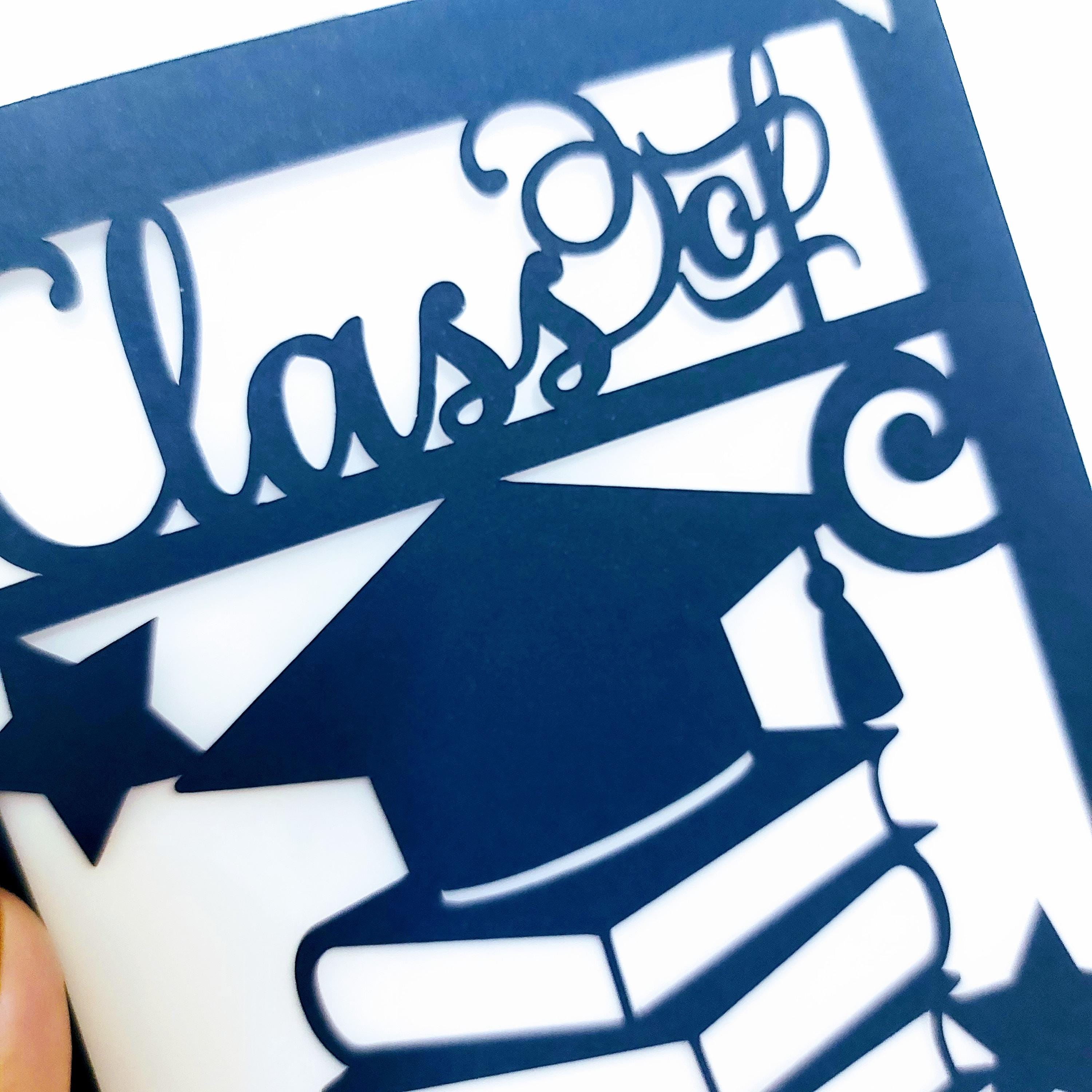 Graduation Card SVG Cut File Template Class of 2026 Invitations Senior ...
