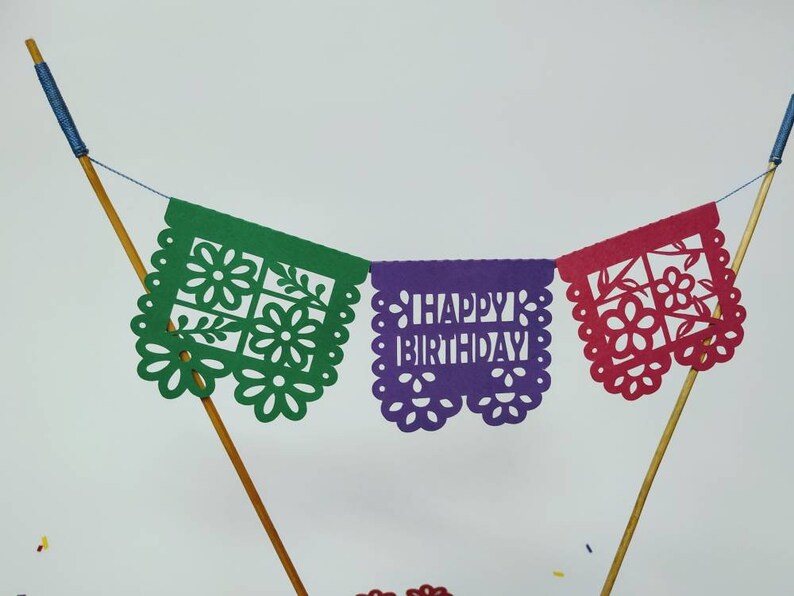 4 SVG CRICUT cut files TEMPLATES Papel Picado Mini banners