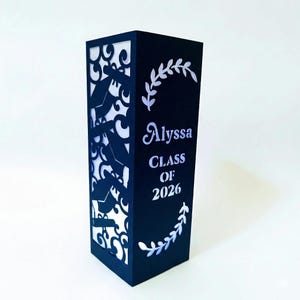 Class of 2026 Lantern 3D SVG Customizable Template Senior Centerpiece Cricut Cut Files Silhouette Cameo Laser Graduation Party Decor