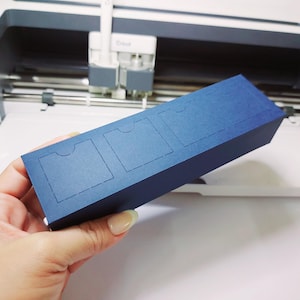 SVG Vorlage Überraschungsbox VIER Teiler 18x2x1,75 Zoll Montagevorlage Favor Box Geschenk Schnittdatei Cricut Maker Silhouette Cameo Laser