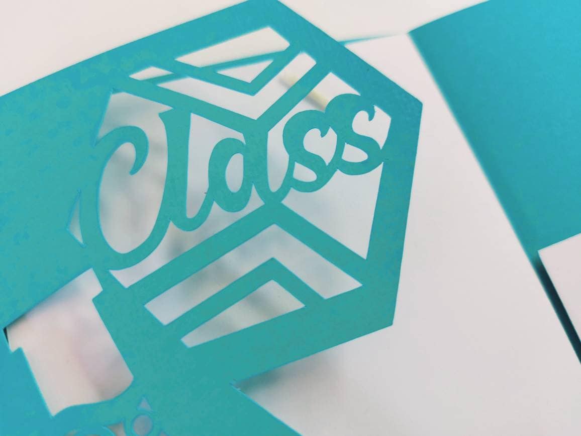 Class of 2024 SVG Cut File Mini Tri Fold Pocket Invitation Card Senior ...