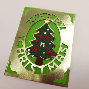 Tarjetas navideñas Archivos de corte SVG de Cricut Tarjeta de inserción Cricut Joy 4,25 x 5,5 pulgadas Cricut Maker Tarjeta de árbol de Navidad de 5 x 7 Silhouette Cameo Regalo de Navidad