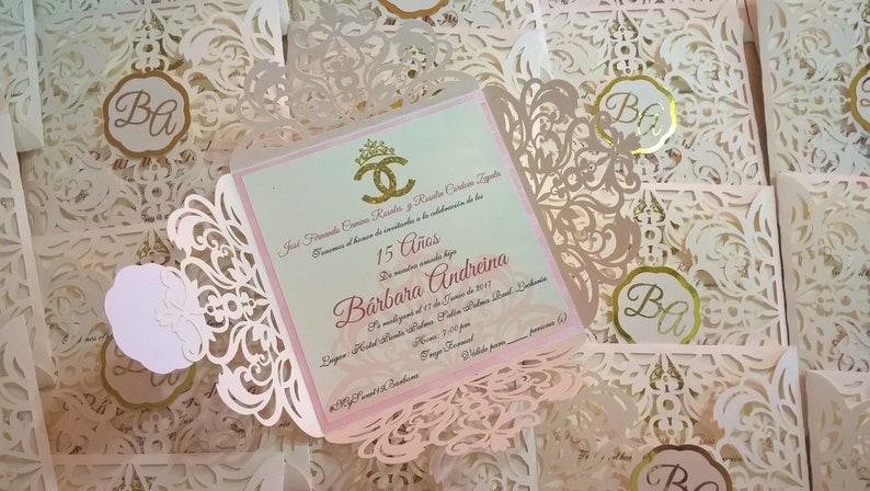 Four-Fold SVG Invitation TEMPLATE Cricut Silhouette laser ...