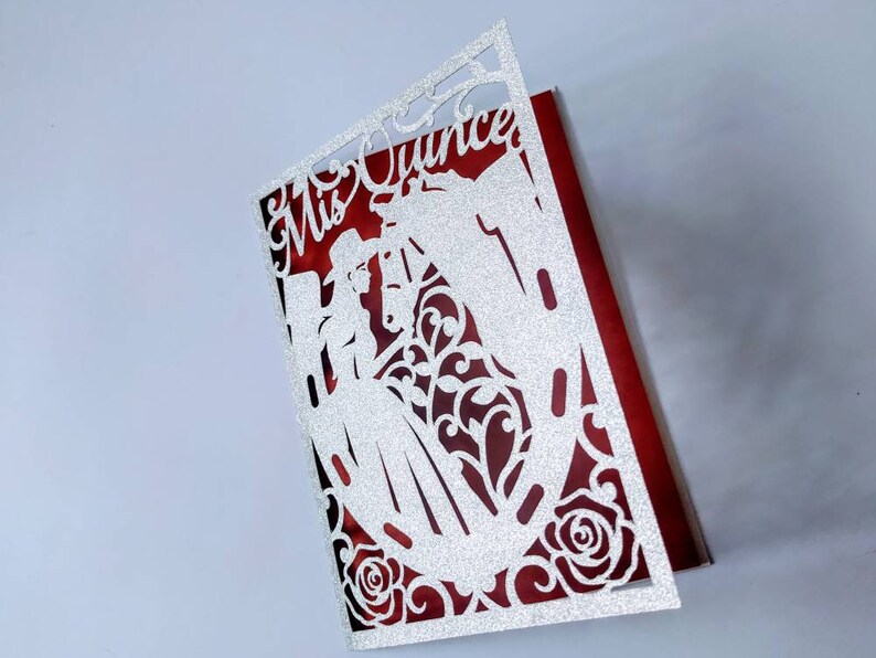 SVG Laser Cut Invitation Template MIS QUINCE Folder Card Cricut Girl Horse Roses Cricut Mexican Quinceanera Charra Card Silhouette Cameo 15 image 8