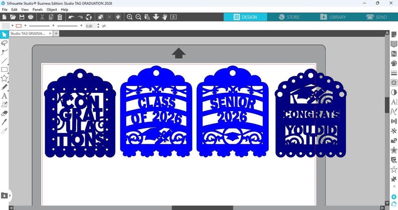 SVG TAGS Class of 2026 senior graduation Cricut joy cut files greeting cards 2026 cutting files cricut maker silhouette cameo laser image 3
