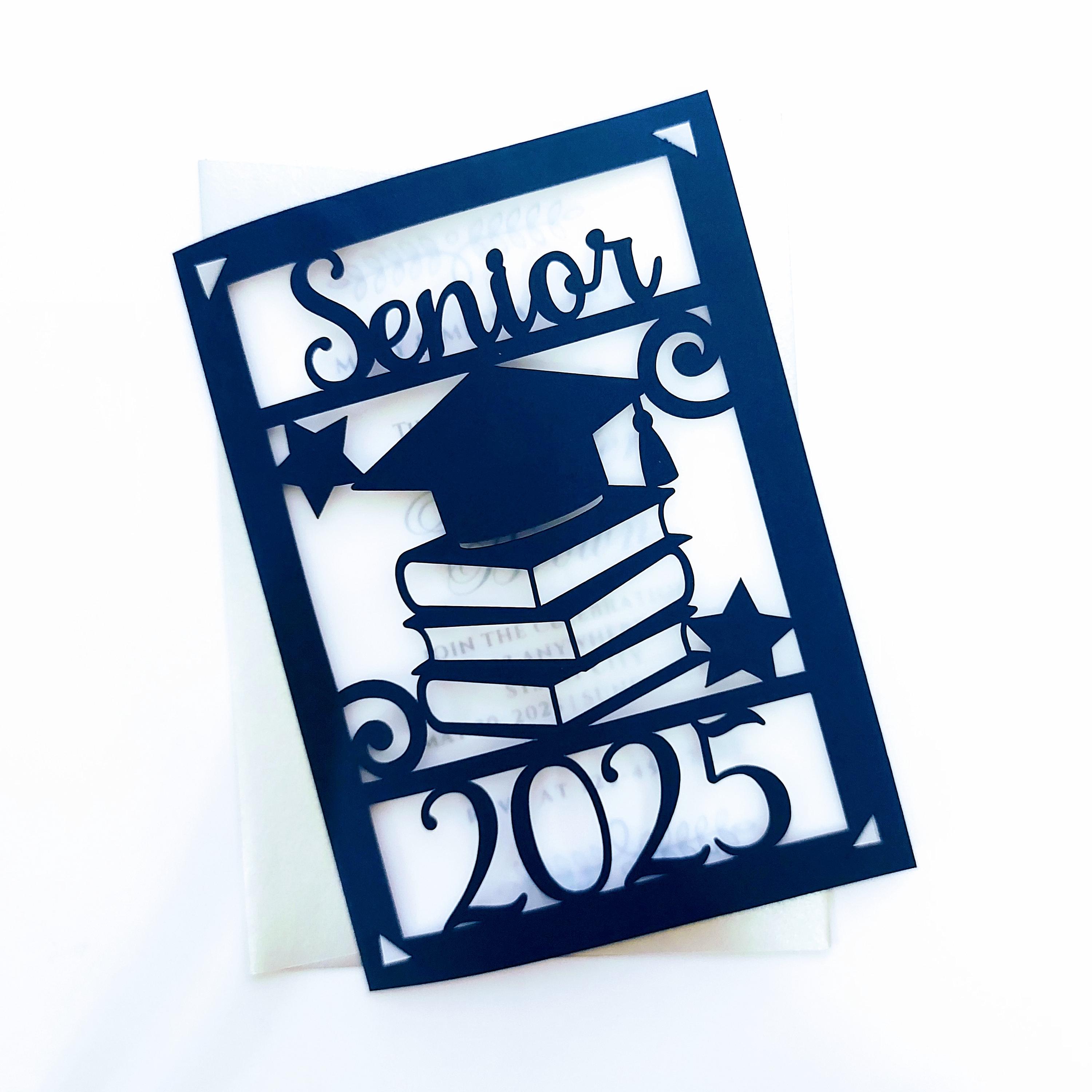 SVG Graduation Invitation Template Card Senior 2026 Cricut Cut File Joy ...