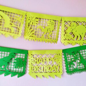 SVG Cut File Cricut Banners Templates Dinosaurs Tyrannosaurus Rex Birthday Boy Party Birthday Decor Papel Picado diy Jurassic Laser Cut DXF