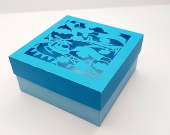 SVG Favor Box Baby Shower Cute Airplane SVG Cut Files Cricut laser Cut Cutting Silhouette Cameo Gender Reveal Party Decor Centerpiece Baby