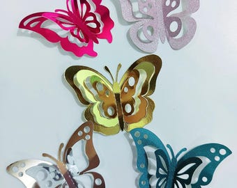 3D SVG Butterflies Templates Cricut Cutting File Butterfly Laser Cut Cricut Silhouette Cameo DIY Paper Crafts