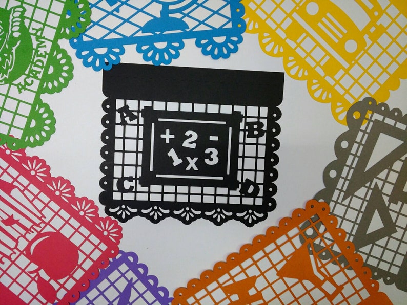 7 SVG Cricut Cut Files Papel Picado Banners COCO
