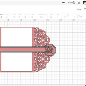 Wedding Invitation Template SVG with Belly Band Monogram for Cricut and Silhouette Cameo Cut File DIY 5x7 Invitation Elegant Gatefold Card image 9