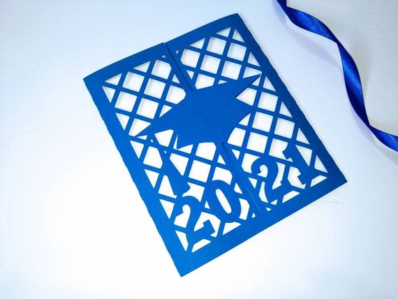Download 2 Svg Laser Cut Cricut Class Of 2021 Cut Files Gate Fold Card Etsy