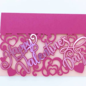 Happy Valentine S Day Card Cricut Svg Cut File Svg Tri Fold Card Hearts