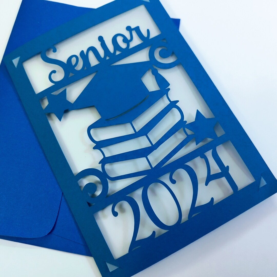 SVG Graduation Invitation Card Senior 2024 Class of 2024 Cricut Cut ...