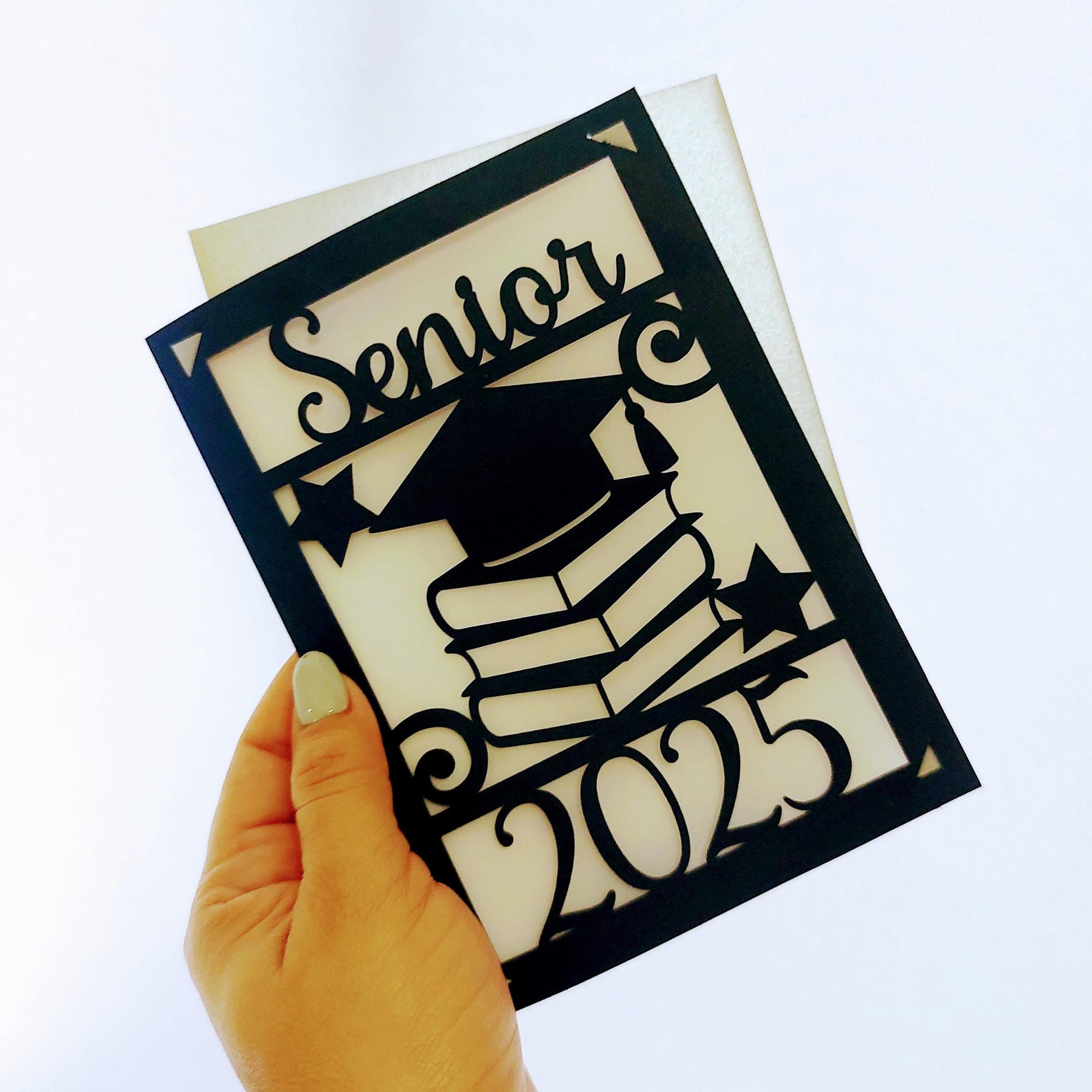 SVG Graduation Invitation Template Card Senior 2026 Cricut Cut File Joy ...