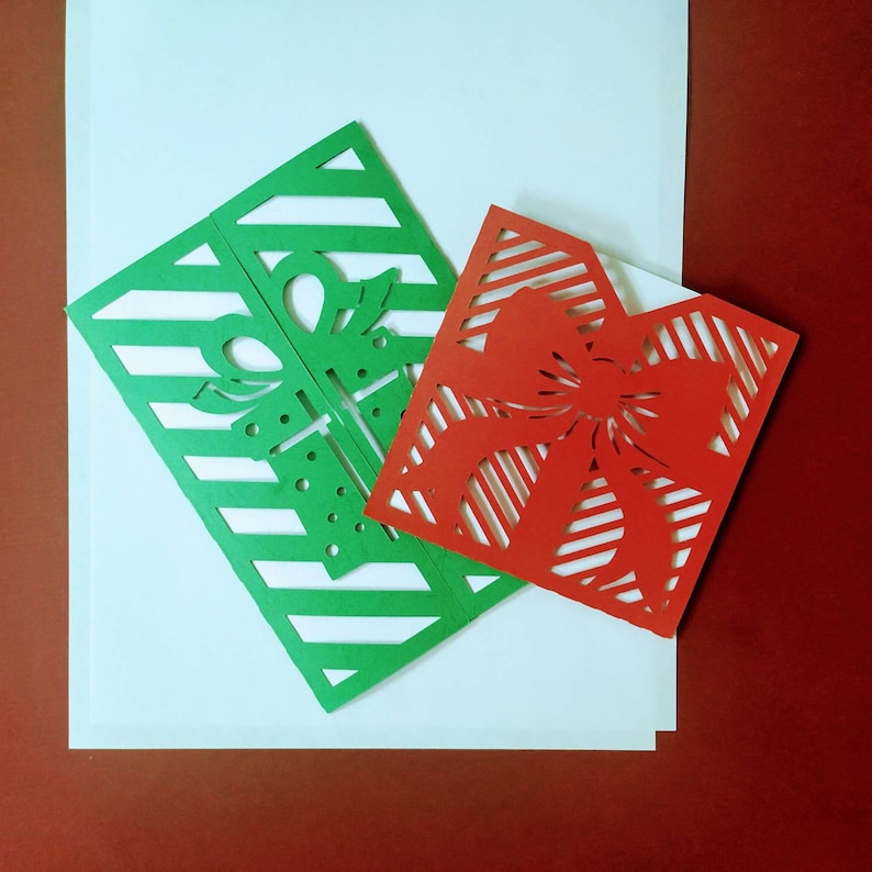 Download Set 2 SVG Templates Christmas Cards Cricut Silhouette ...