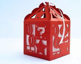 SVG gift box template, Gamer svg, video gamer svg file, Cricut, Silhouette Cameo, gamer gift svg, birthday boy gamer theme party, video game