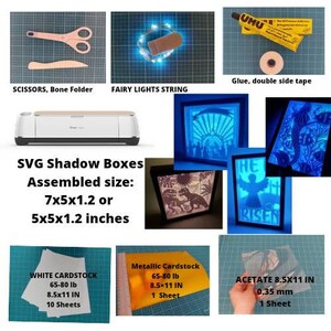 Mermaid Shadow Box Lightbox Template Cricut SVG Cut Files 5x7 Mermaid ...