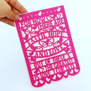 Tarjeta del día de San Valentín SVG Cricut Tarjetas de amor Versículo bíblico 1 Corintios 13 13 fe esperanza amor svg aliento citas de amor Cameo Laser Cut dxf
