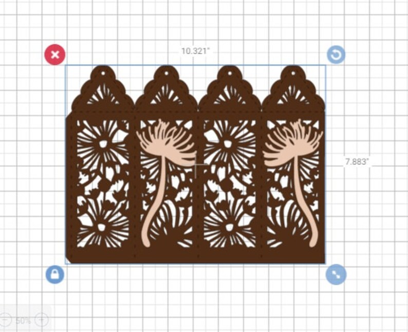 SVG Cutting File Cricut Dandelion Design Template Luminaries Lantern memorial Centerpiece Decor Dandelion Laser Silhouette Cameo Shadow Box image 6