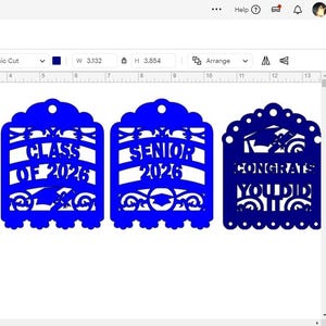 SVG TAGS Class of 2026 senior graduation Cricut joy cut files greeting cards 2026 cutting files cricut maker silhouette cameo laser image 2