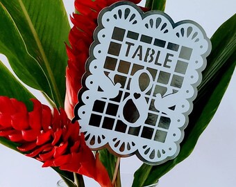 12 SVG Table Numbers Template Centerpieces Papel Picado Wedding Decor Paper Art Die Cut Cutting Files  dxf png Laser Cut, Cricut, Silhouette