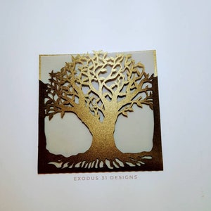 SVG Laser Cut Wedding Invitation Tree Envelope Card Cricut Cut File Silhuette  DXF Ai Romantic Tree Card Paper Cut Die Cut 5.5x5.5 inches