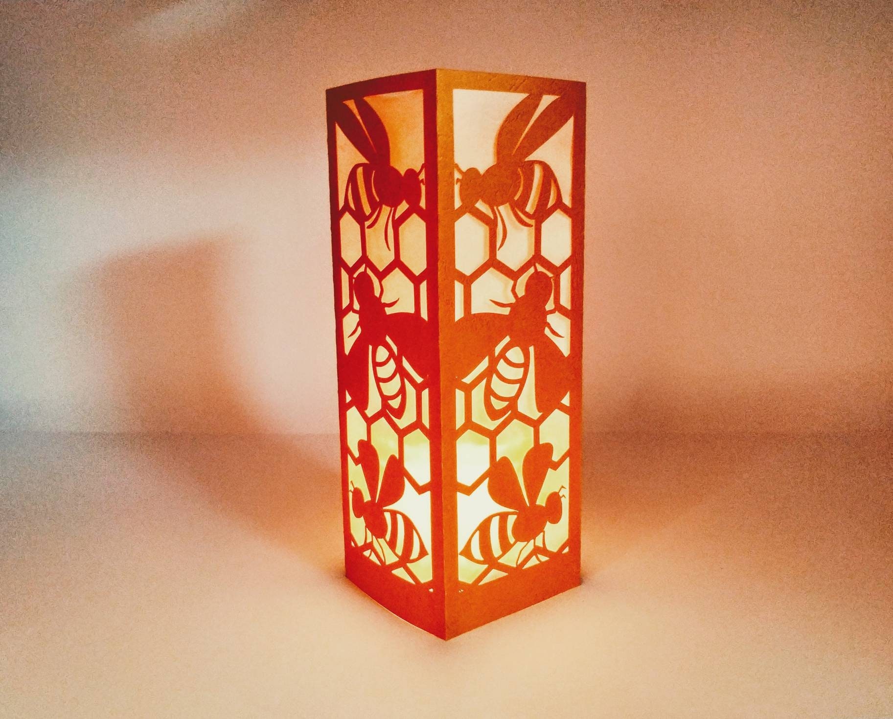 SVG Files Lanterns bees spring decor Cricut beehive honeycomb Template Bee Theme Birthday Girl Centerpieces Silhouette Cameo