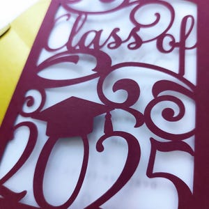 SVG Graduation Invitation Folder Card Class of 2026 Cricut Cut File Joy ...