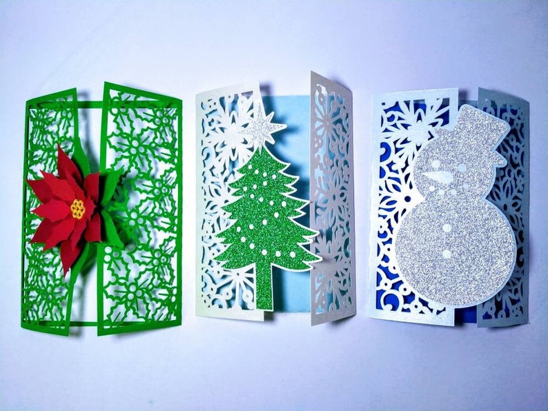 Download Bundle SVG Cricut Christmas Cards Cut Files Templates | Etsy