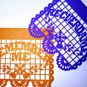 SVG-bestand COCO Banner Onthoud mij Recuerdame sjabloon Cricut silhouet Lasergesneden Papel Picado gesneden bestanden Birthday Party Decor Mexicaanse Fiesta